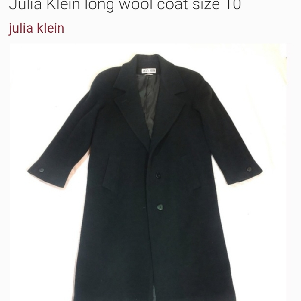 Julia Klein VTG 100% Wool long peacoat